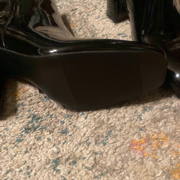 New Madden Girl While Black Patent Square Toe Boots Booties 9 - Picture 4 of 7